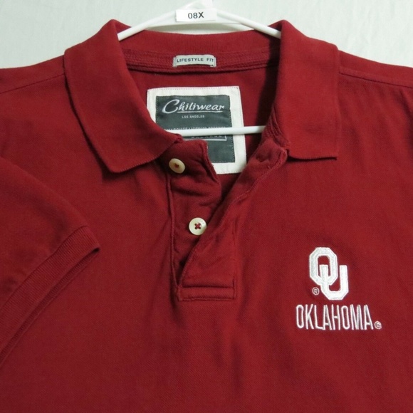 2XL Oklahoma Sooners Slim Fit Men Cotton #08X Polo - Picture 2 of 6